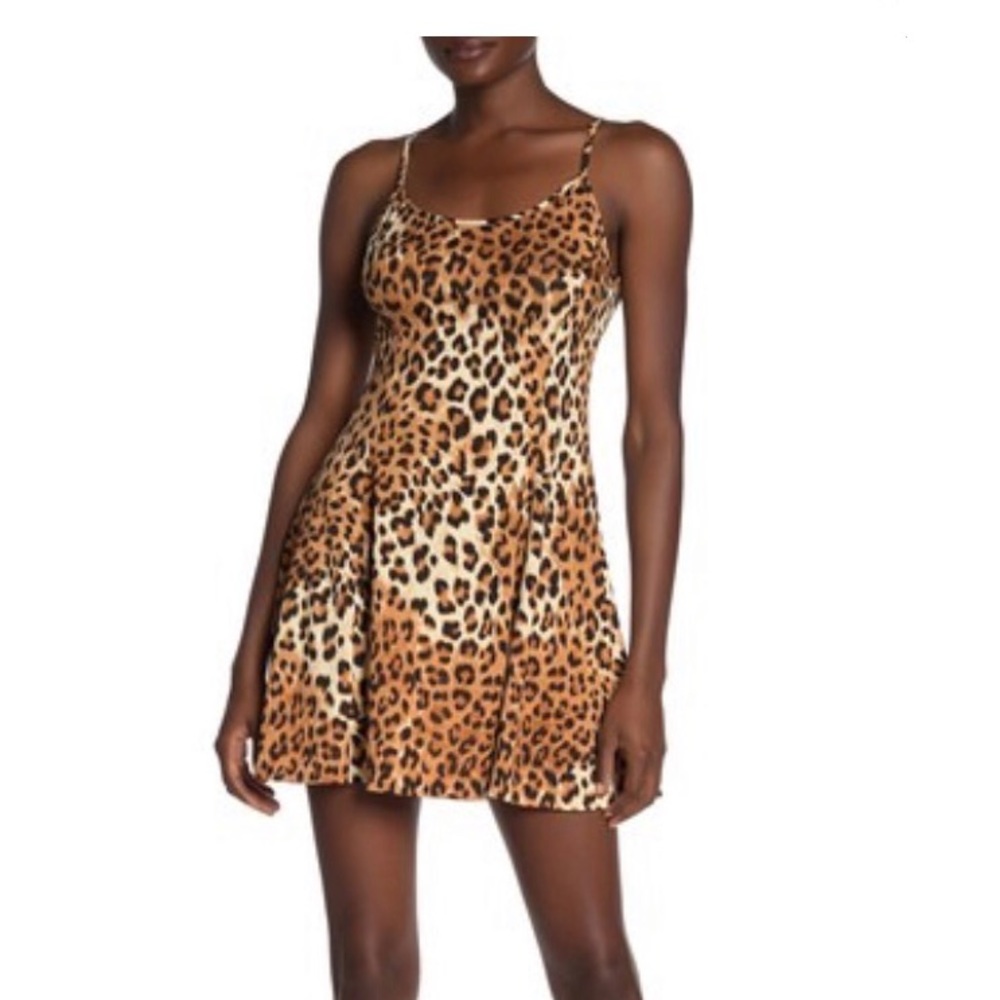 Love...ady Leopard Print Fit and Flare Dress Small
